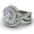 Unique Diamond Halo Bridal Set - Jessica No. 3 image 3