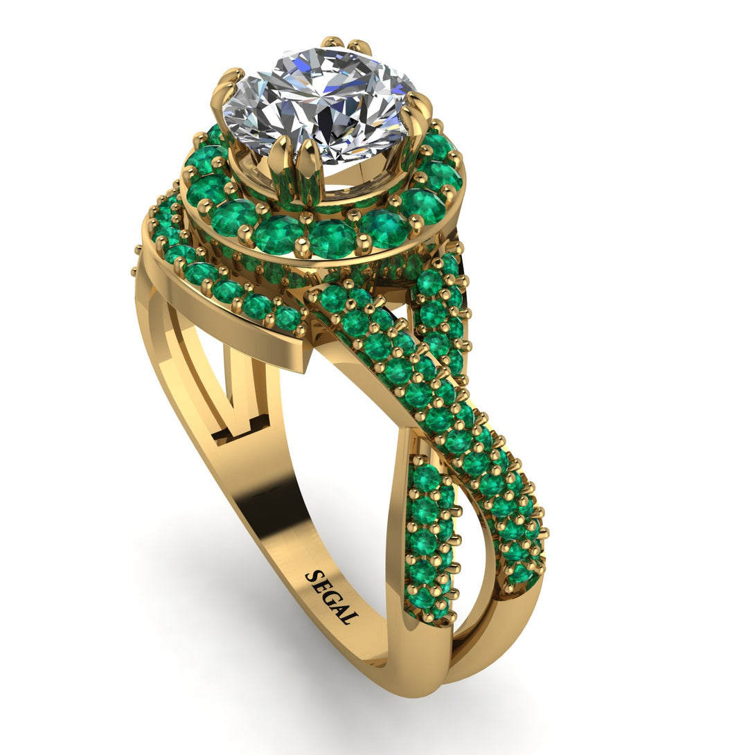Unique Diamond Halo Engagement Ring - Jessica No. 16