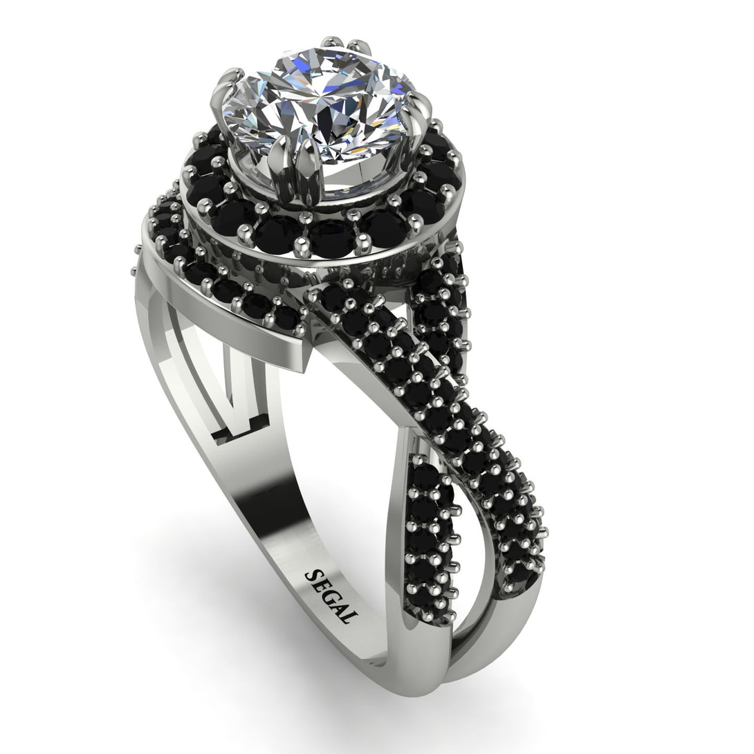 Unique Diamond Halo Engagement Ring - Jessica No. 33