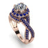 Unique Diamond Halo Engagement Ring - Jessica No. 62 image 1
