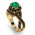 Unique Emerald Halo Engagement Ring - Jessica No. 34 image 1