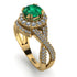 Unique Emerald Halo Engagement Ring - Jessica No. 4 image 1
