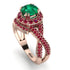 Unique Emerald Halo Engagement Ring - Jessica No. 50 image 1