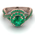 Unique Emerald Halo Engagement Ring - Jessica No. 20 image 2
