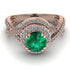 Unique Emerald Halo Engagement Ring - Jessica No. 5 image 2