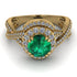 Unique Emerald Halo Engagement Ring - Jessica No. 4 image 2