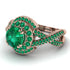 Unique Emerald Halo Engagement Ring - Jessica No. 20 image 3