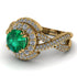 Unique Emerald Halo Engagement Ring - Jessica No. 4 image 3