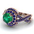 Unique Emerald Halo Engagement Ring - Jessica No. 65 image 3