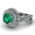 Unique Emerald Halo Engagement Ring - Jessica No. 6 image 3