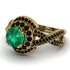 Unique Emerald Halo Engagement Ring - Jessica No. 34 image 3