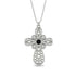 Unique Glam Black Diamond Cross Necklace - Leo No. 9 image 1