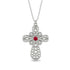 Unique Glam Ruby Cross Necklace - Leo No. 12 image 1