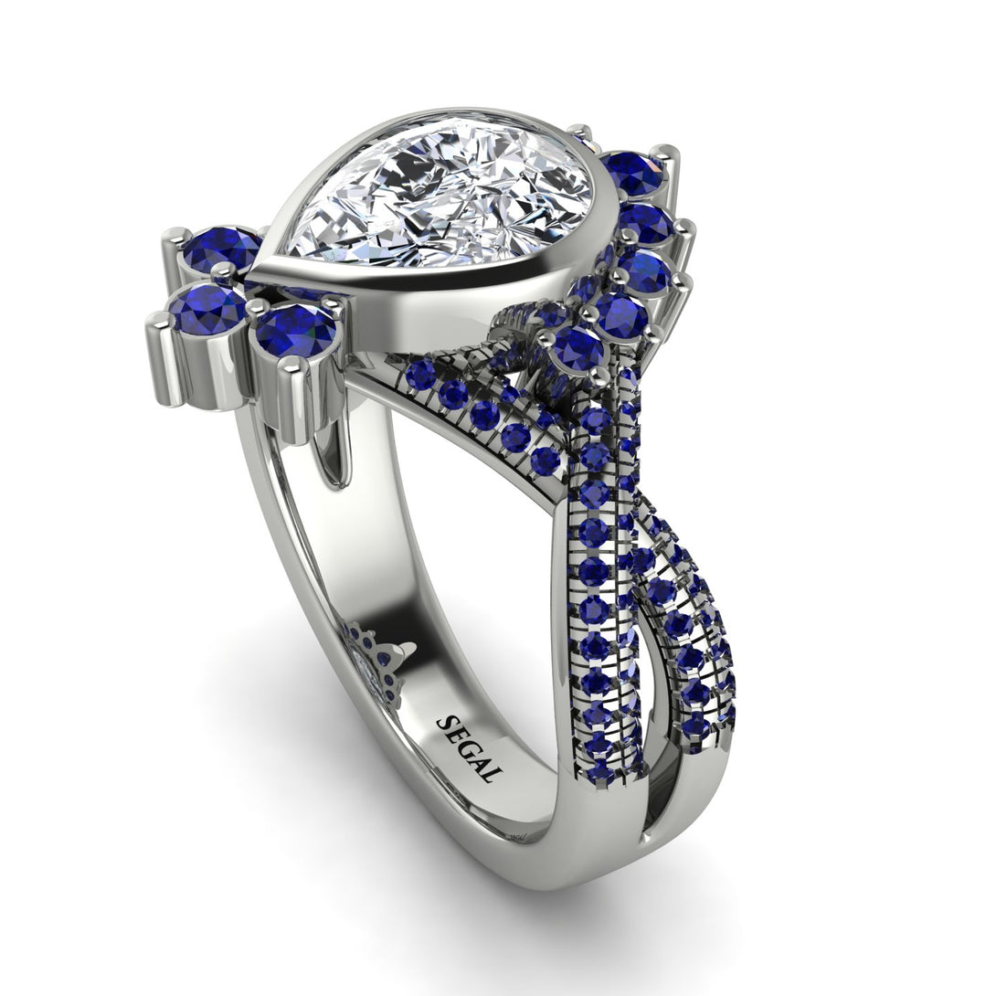 Unique Pear Cut Diamond Ring - Dorothy No. 63