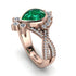 Unique Pear Cut Emerald Ring - Dorothy No. 5 image 1