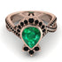 Unique Pear Cut Emerald Ring - Dorothy No. 35 image 2