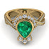 Unique Pear Cut Emerald Ring - Dorothy No. 4 image 2