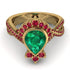 Unique Pear Cut Emerald Ring - Dorothy No. 49 image 2