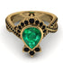 Unique Pear Cut Emerald Ring - Dorothy No. 34 image 2
