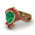 Unique Pear Cut Emerald Ring - Dorothy No. 49 image 3