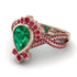 Unique Pear Cut Emerald Ring - Dorothy No. 50 image 3