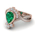 Unique Pear Cut Emerald Ring - Dorothy No. 5 image 3
