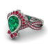 Unique Pear Cut Emerald Ring - Dorothy No. 51 image 3