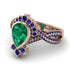 Unique Pear Cut Emerald Ring - Dorothy No. 65 image 3