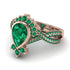 Unique Pear Cut Emerald Ring - Dorothy No. 20 image 3