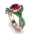 Unique Pear Cut Ruby Ring - Dorothy No. 26 image 1