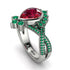 Unique Pear Cut Ruby Ring - Dorothy No. 27 image 1