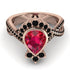 Unique Pear Cut Ruby Ring - Dorothy No. 41 image 2
