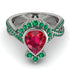 Unique Pear Cut Ruby Ring - Dorothy No. 27 image 2