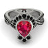 Unique Pear Cut Ruby Ring - Dorothy No. 42 image 2