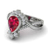 Unique Pear Cut Ruby Ring - Dorothy No. 12 image 3