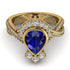 Unique Pear Cut Sapphire Ring - Dorothy No. 13 image 2