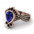 Unique Pear Cut Sapphire Ring - Dorothy No. 44 image 3