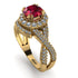 Unique Ruby Halo Engagement Ring - Jessica No. 10 image 1