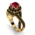Unique Ruby Halo Engagement Ring - Jessica No. 40 image 1