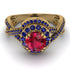 Unique Ruby Halo Engagement Ring - Jessica No. 70 image 2