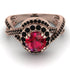 Unique Ruby Halo Engagement Ring - Jessica No. 41 image 2
