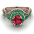 Unique Ruby Halo Engagement Ring - Jessica No. 26 image 2