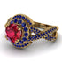 Unique Ruby Halo Engagement Ring - Jessica No. 70 image 3