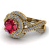 Unique Ruby Halo Engagement Ring - Jessica No. 10 image 3