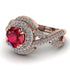 Unique Ruby Halo Engagement Ring - Jessica No. 11 image 3