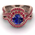 Unique Sapphire Halo Bridal Set - Jessica No. 59 image 2