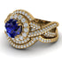 Unique Sapphire Halo Bridal Set - Jessica No. 13 image 3
