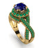 Unique Sapphire Halo Engagement Ring - Jessica No. 28 image 1