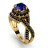 Unique Sapphire Halo Engagement Ring - Jessica No. 43 image 1