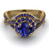Unique Sapphire Halo Engagement Ring - Jessica No. 73 image 2